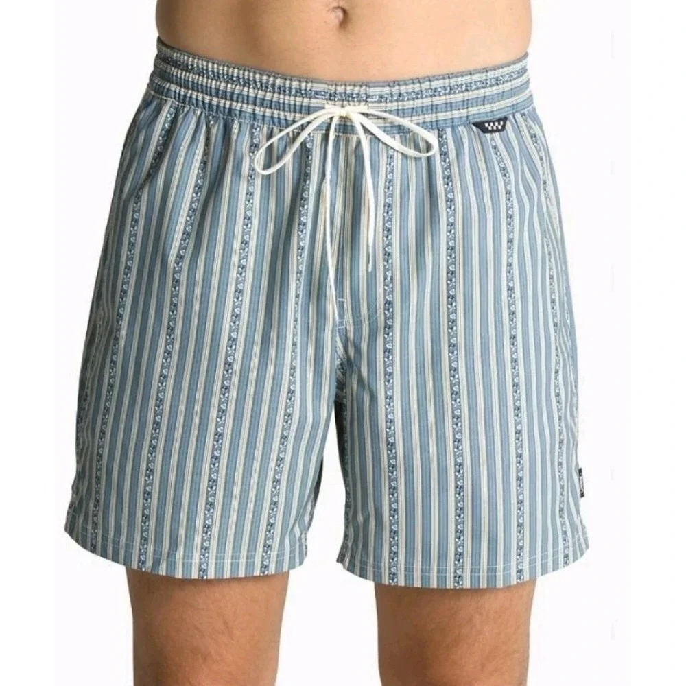 Vans Mens Primary Elastic Boardshort / Blue Stripe / Retail $55 Size MEDIUM
